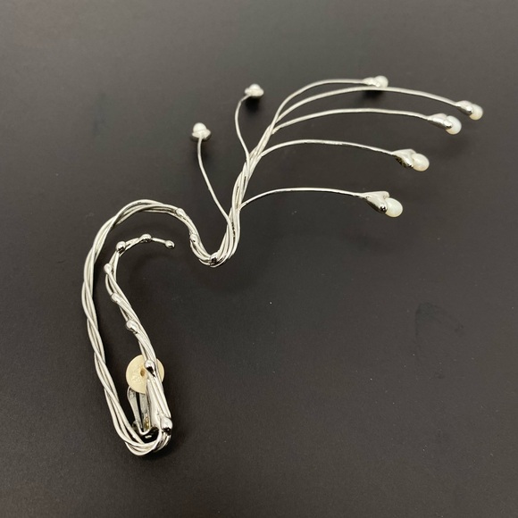 ELVEN EAR GEAR PEARL WING ELABORATE EARRING CULTURED PEARLS & SILVER RIGHT EAR! - Picture 3 of 14